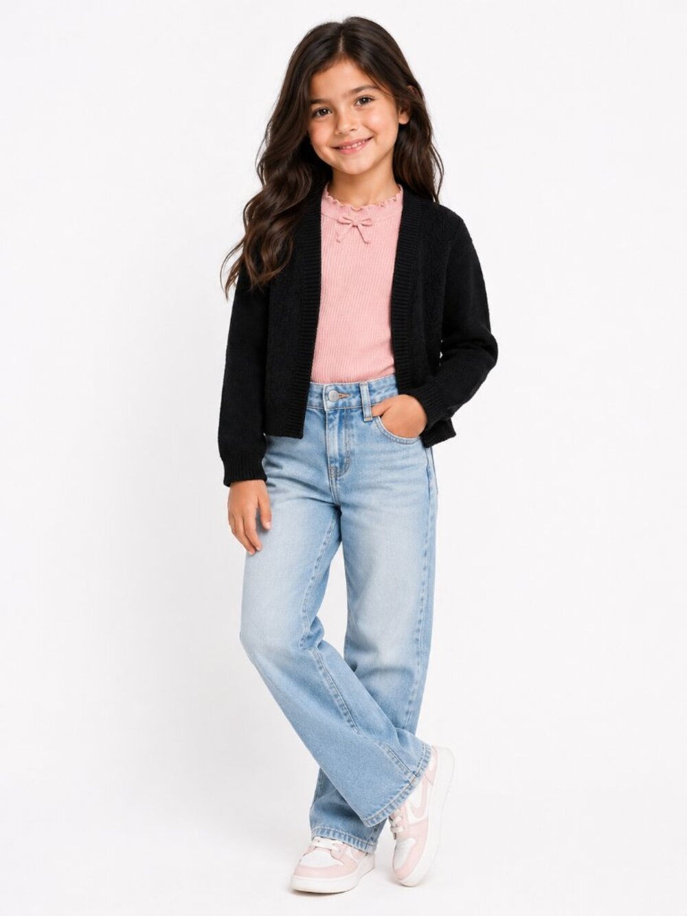 Cardigan/Jacket Select + Trend - Size small (7-8 years old) Black for girls